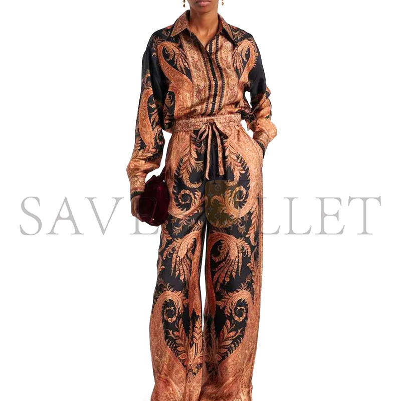 ZIMMERMANN PAISLEY-PRINT DRAWSTRING TROUSERS 1111PF251